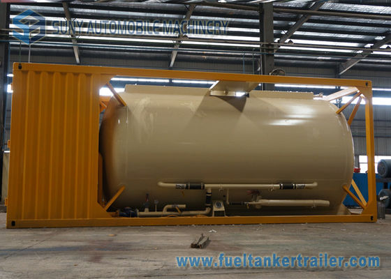 Professional Horizontal Cement Tank Container 20FT Dry Bulk Tanker GB/T16563-1996