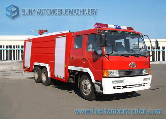 6X4 12000L Water Fire Fighting Trucks 360hp FAW Chassis Double Row Cabin