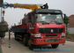 Right Hand Drive HOWO 8 X 4 12 Ton Crane Mounted Truck With Half Row Cab