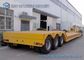 18 m Tri axle Separable Low Flatbed Semi Trailer Load Capacity 50 T 60 T