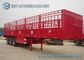 Length 12 m Fenced Flatbed Semi Trailer 3 Axles Load Capacity 50 T 55 T