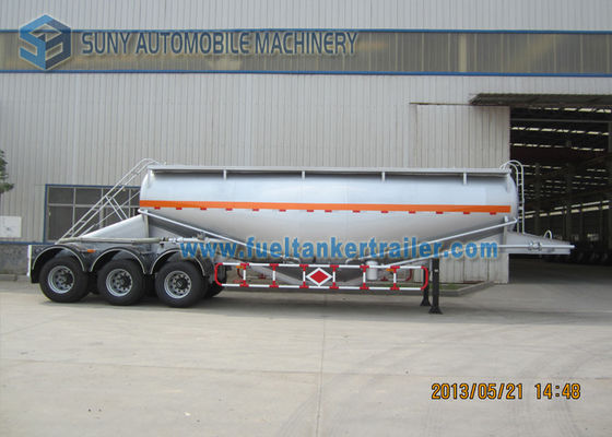 V shape 3 Axles 35m3 Dry Bulk Tank Trailer Cement Semi Trailer For Transportation