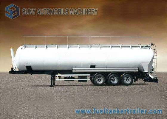 90m3 3 Axle Aluminum Flour Dry Bulk Tanker Trailer With Hydraulic Tipping Tanker