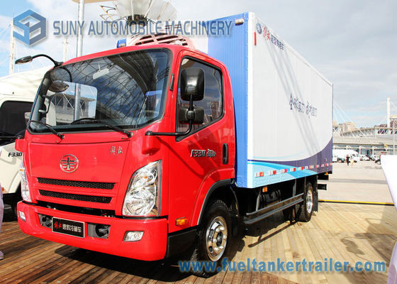 FAW 5000KG Refrigerator Van Truck Red Sea Food Transport Truck