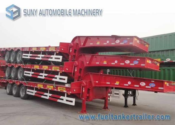 3 Axles Heavy Duty Container Flatbed Semi Trailer Length 13 m