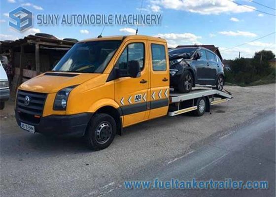 Volkswagen Yellow 3 Ton Platform Tow Truck Wrecker Euro 6 Double Cab