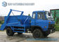 Dongfeng 7 - 8 Tons Trash Trucks 4x2 Swing Arm Dual Axles 145 cab