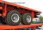 40T Double Axles Container Flat Bed Trailer 40ft Mechanical With 8 Piece Leaf Spring