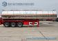 44 m3 Stainless Steel Asphalt Tanker Trailer Tri Axle Steam Heat  Bitumen Tanker