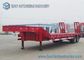 Hydraulic Legs red Flatbed Semi Trailer , 30 T 40 T dual axle trailer