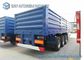 13000 * 2500 * 3000 mm Tri axle Cargo semi flatbed trailers Load Capacity 50 T 60 T