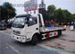 Green Platform DFAC Duolika 5000 KG Flatbed Tow Truck EQ1081 , White Cab